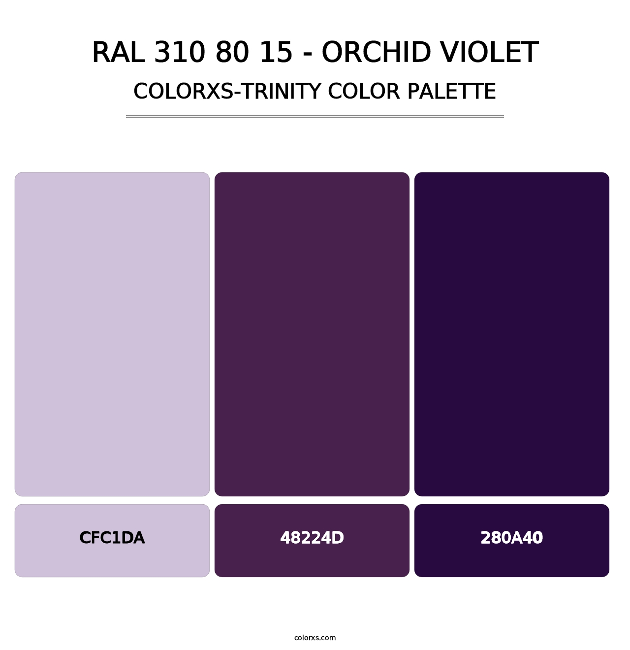 RAL 310 80 15 - Orchid Violet - Colorxs Trinity Palette