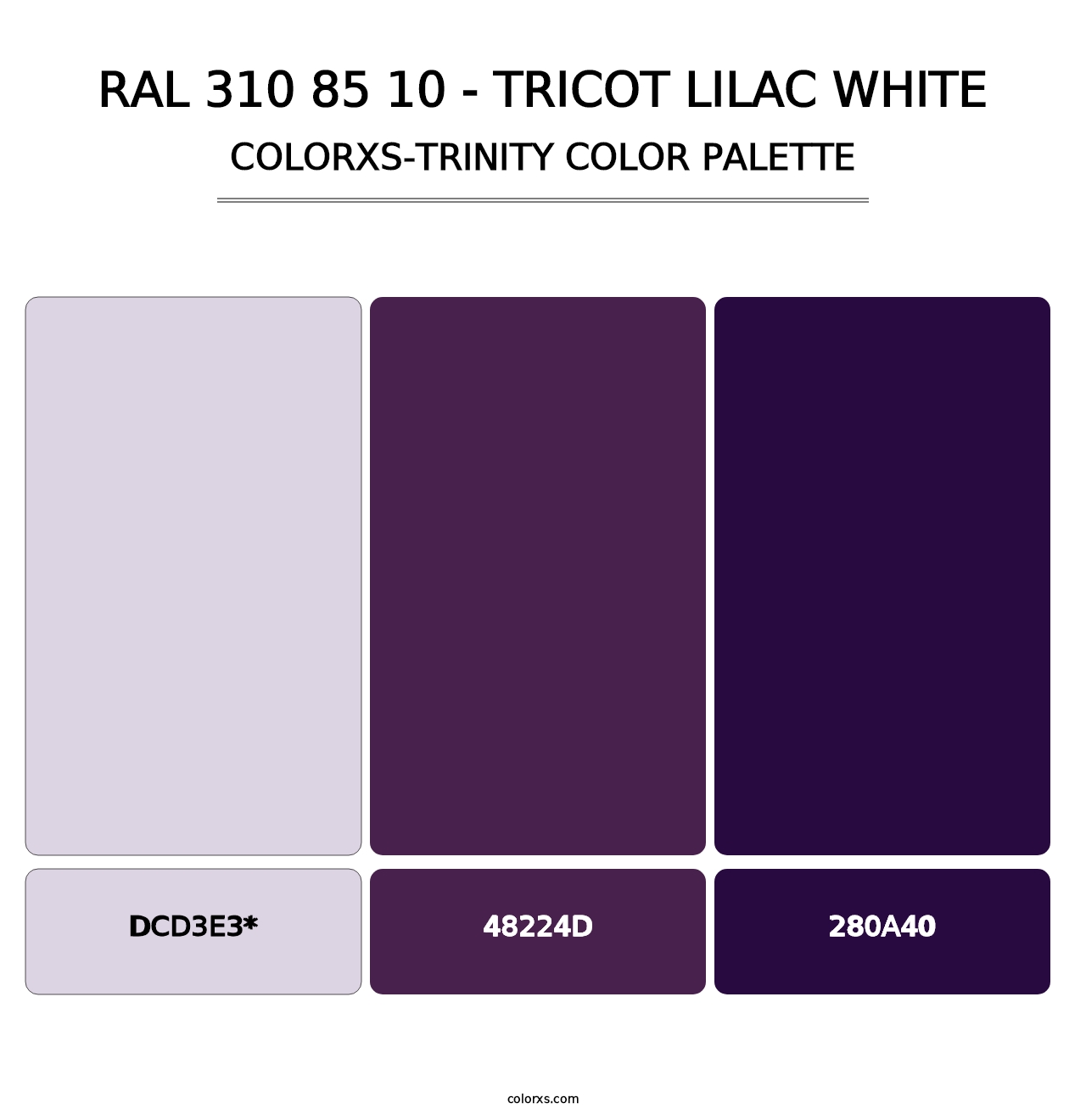 RAL 310 85 10 - Tricot Lilac White - Colorxs Trinity Palette