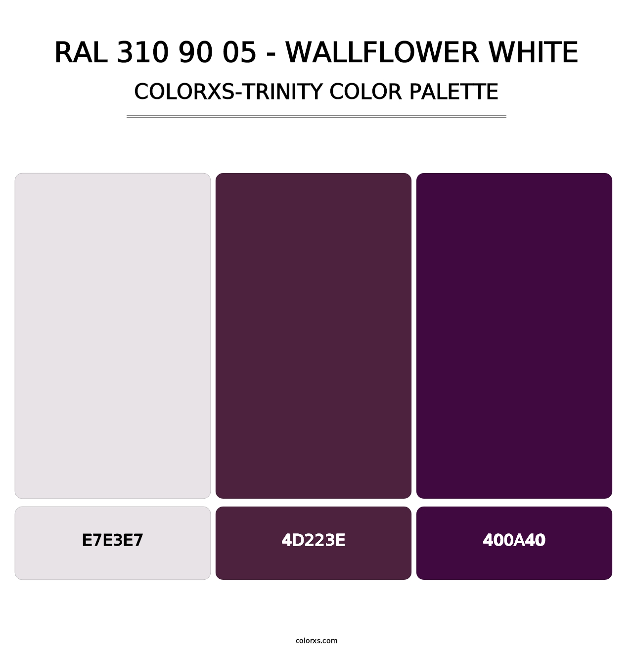 RAL 310 90 05 - Wallflower White - Colorxs Trinity Palette