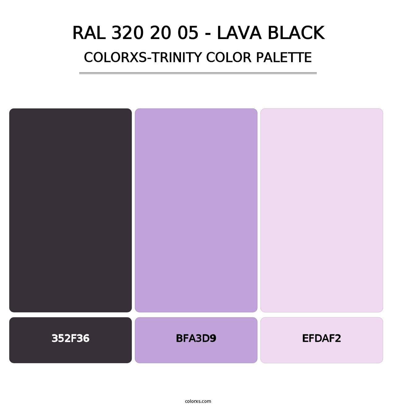 RAL 320 20 05 - Lava Black - Colorxs Trinity Palette