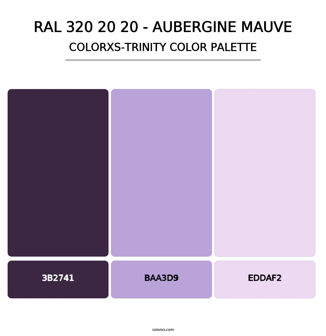 RAL 320 20 20 - Aubergine Mauve - Colorxs Trinity Palette