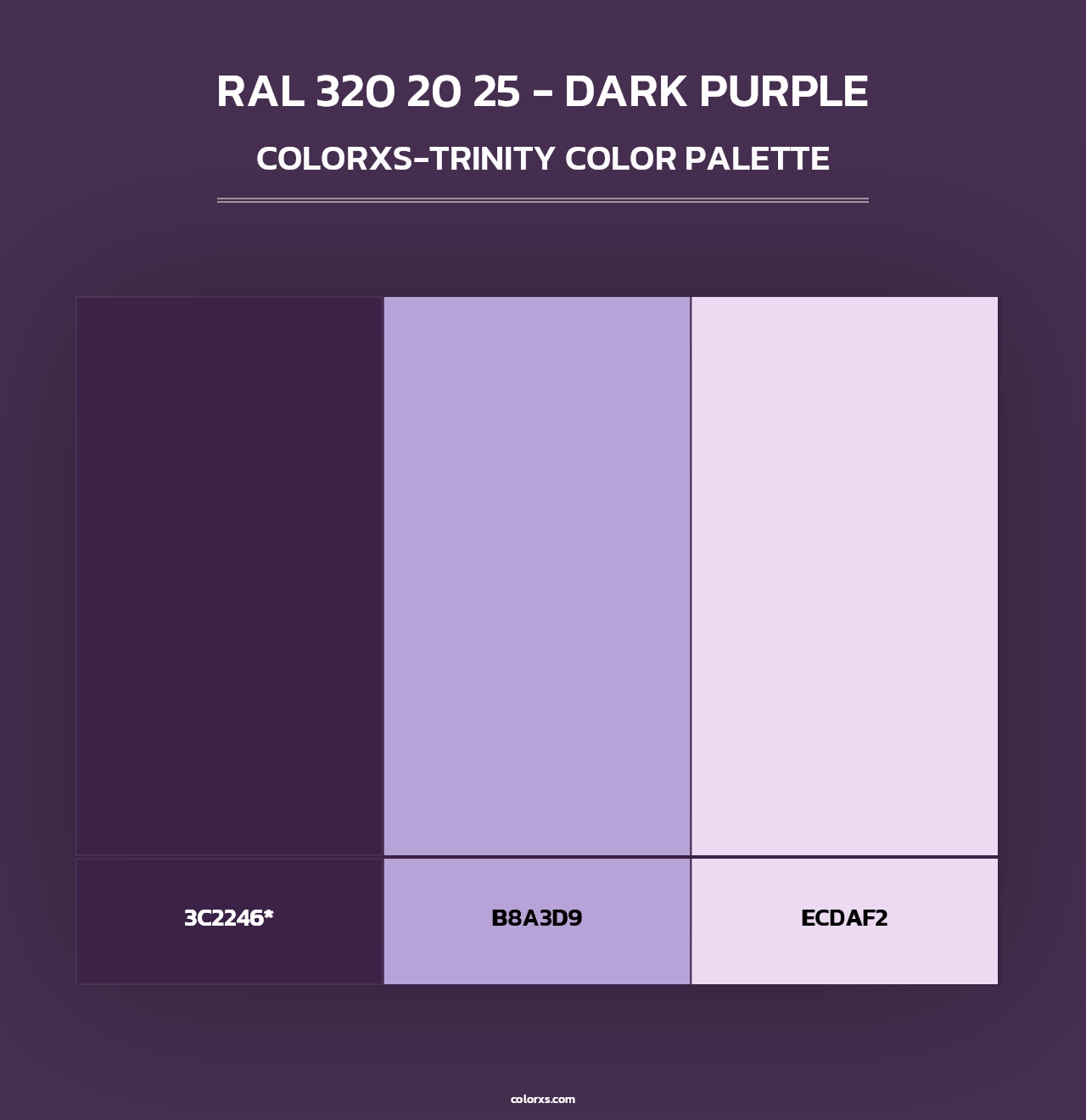 RAL 320 20 25 - Dark Purple - Colorxs Trinity Palette