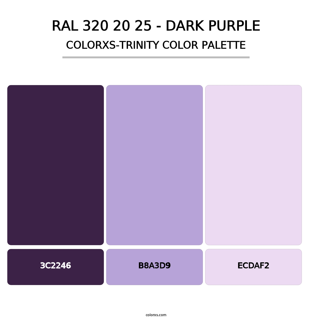 RAL 320 20 25 - Dark Purple - Colorxs Trinity Palette