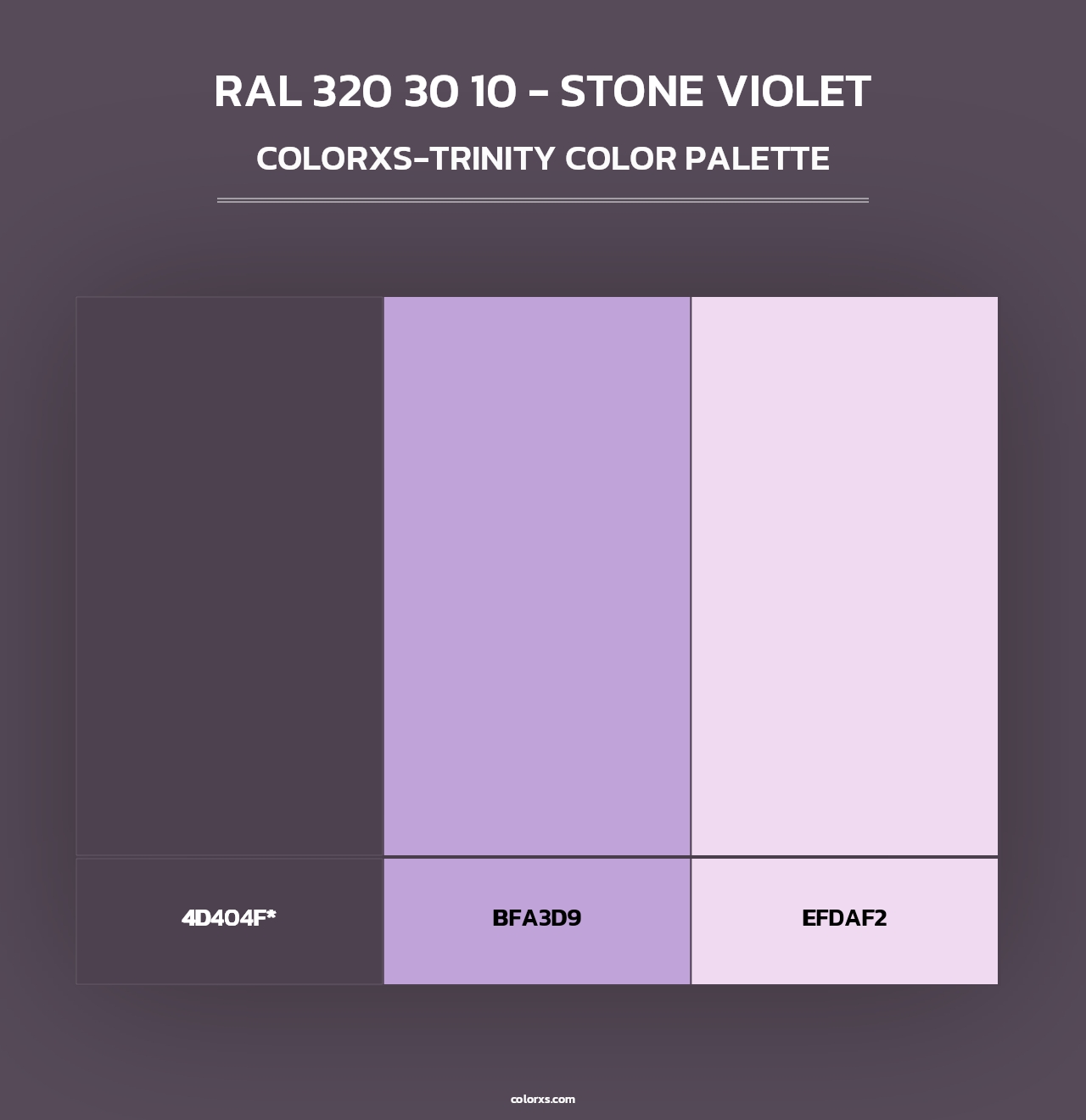 RAL 320 30 10 - Stone Violet - Colorxs Trinity Palette