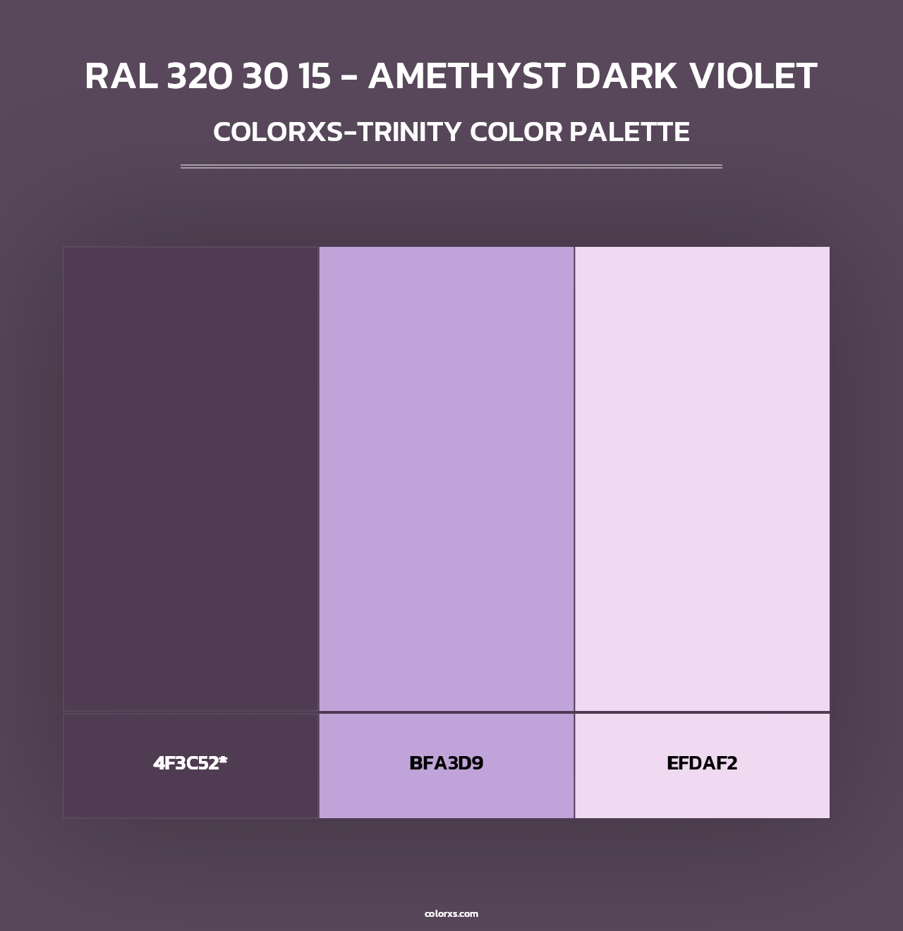 RAL 320 30 15 - Amethyst Dark Violet - Colorxs Trinity Palette