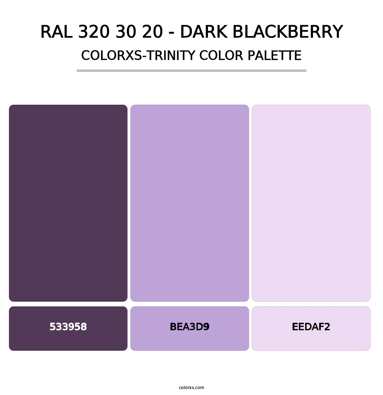 RAL 320 30 20 - Dark Blackberry - Colorxs Trinity Palette