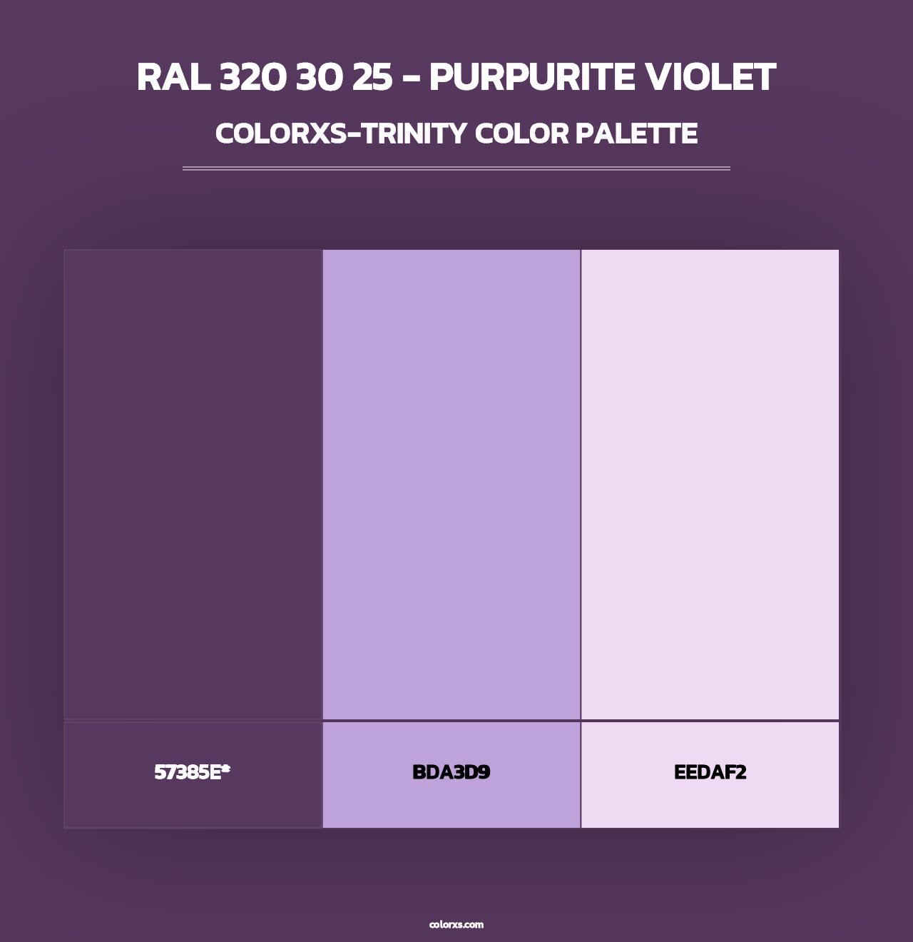 RAL 320 30 25 - Purpurite Violet - Colorxs Trinity Palette