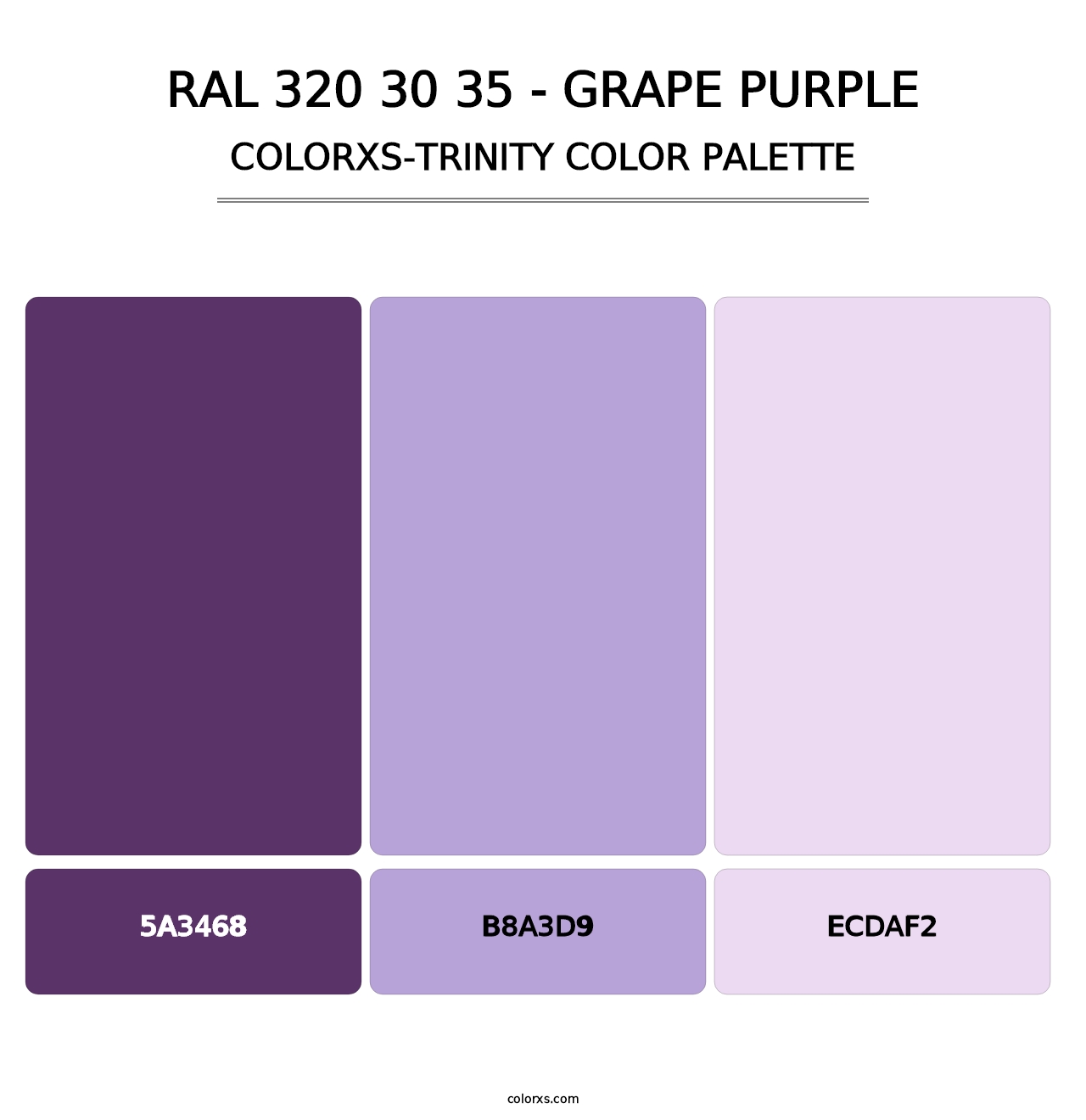 RAL 320 30 35 - Grape Purple - Colorxs Trinity Palette