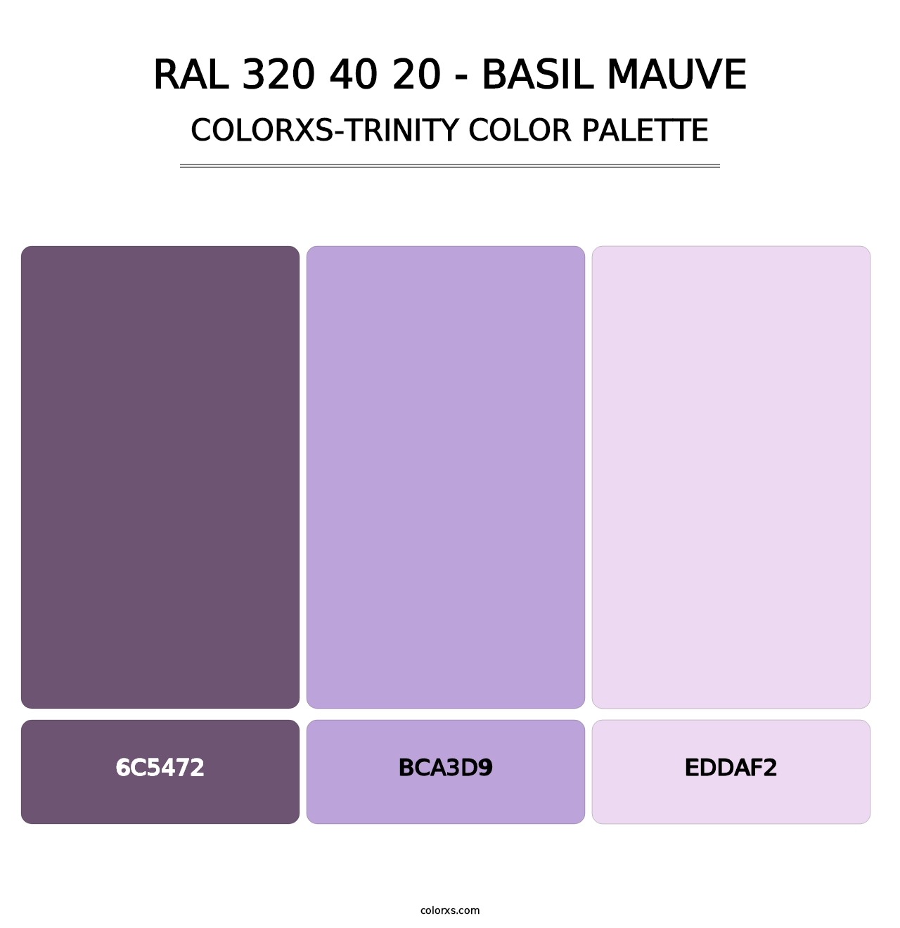 RAL 320 40 20 - Basil Mauve - Colorxs Trinity Palette