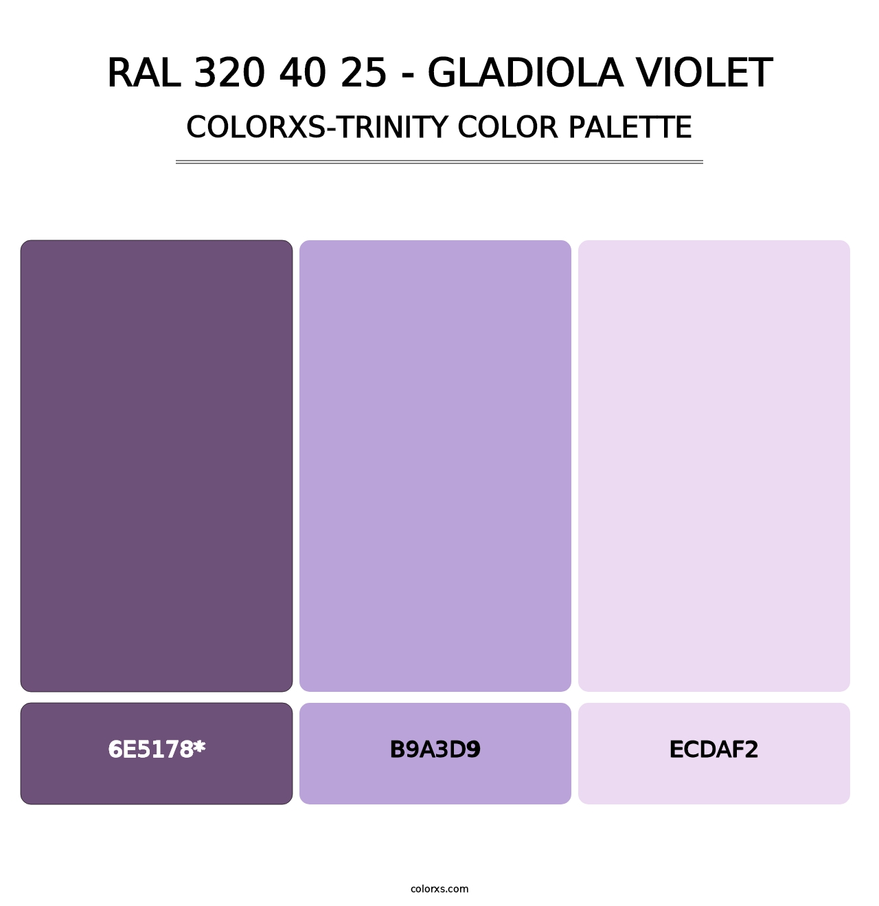 RAL 320 40 25 - Gladiola Violet - Colorxs Trinity Palette