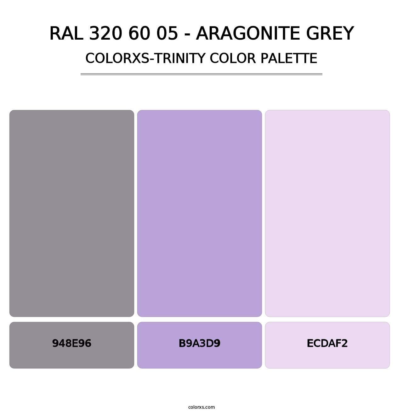 RAL 320 60 05 - Aragonite Grey - Colorxs Trinity Palette