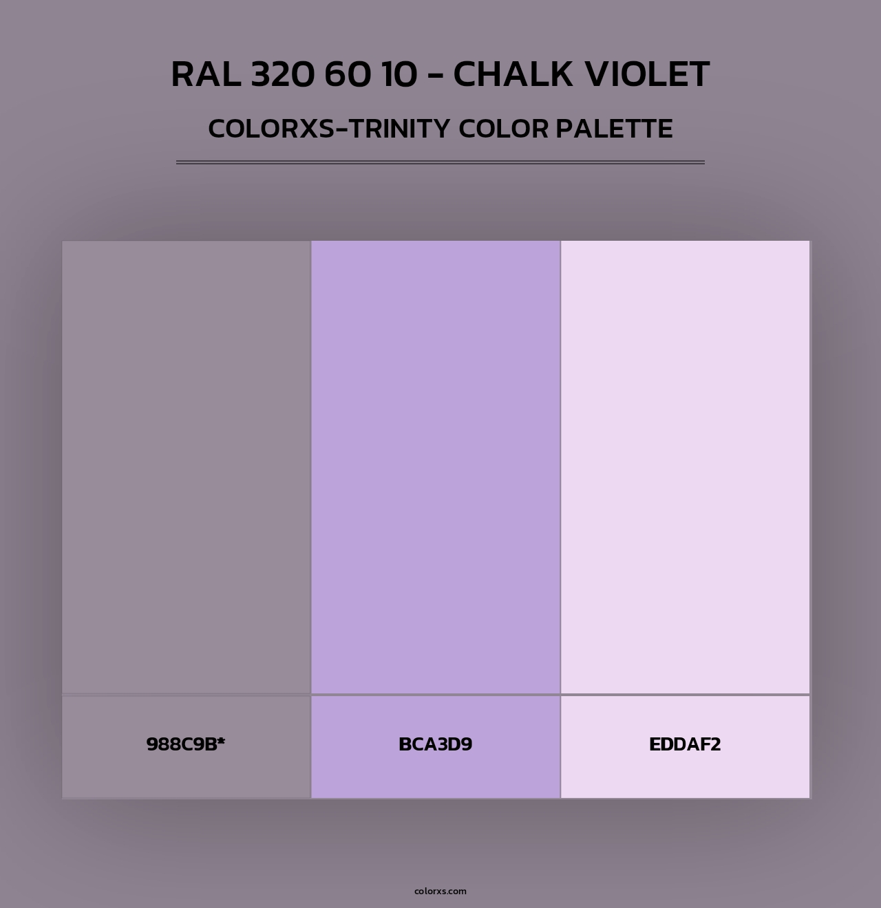 RAL 320 60 10 - Chalk Violet - Colorxs Trinity Palette