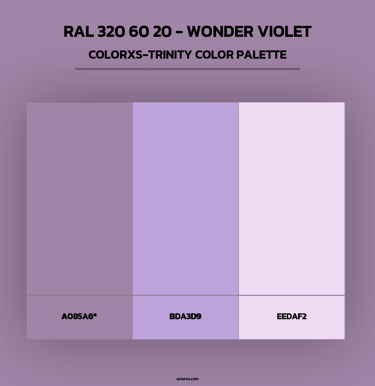 RAL 320 60 20 - Wonder Violet - Colorxs Trinity Palette