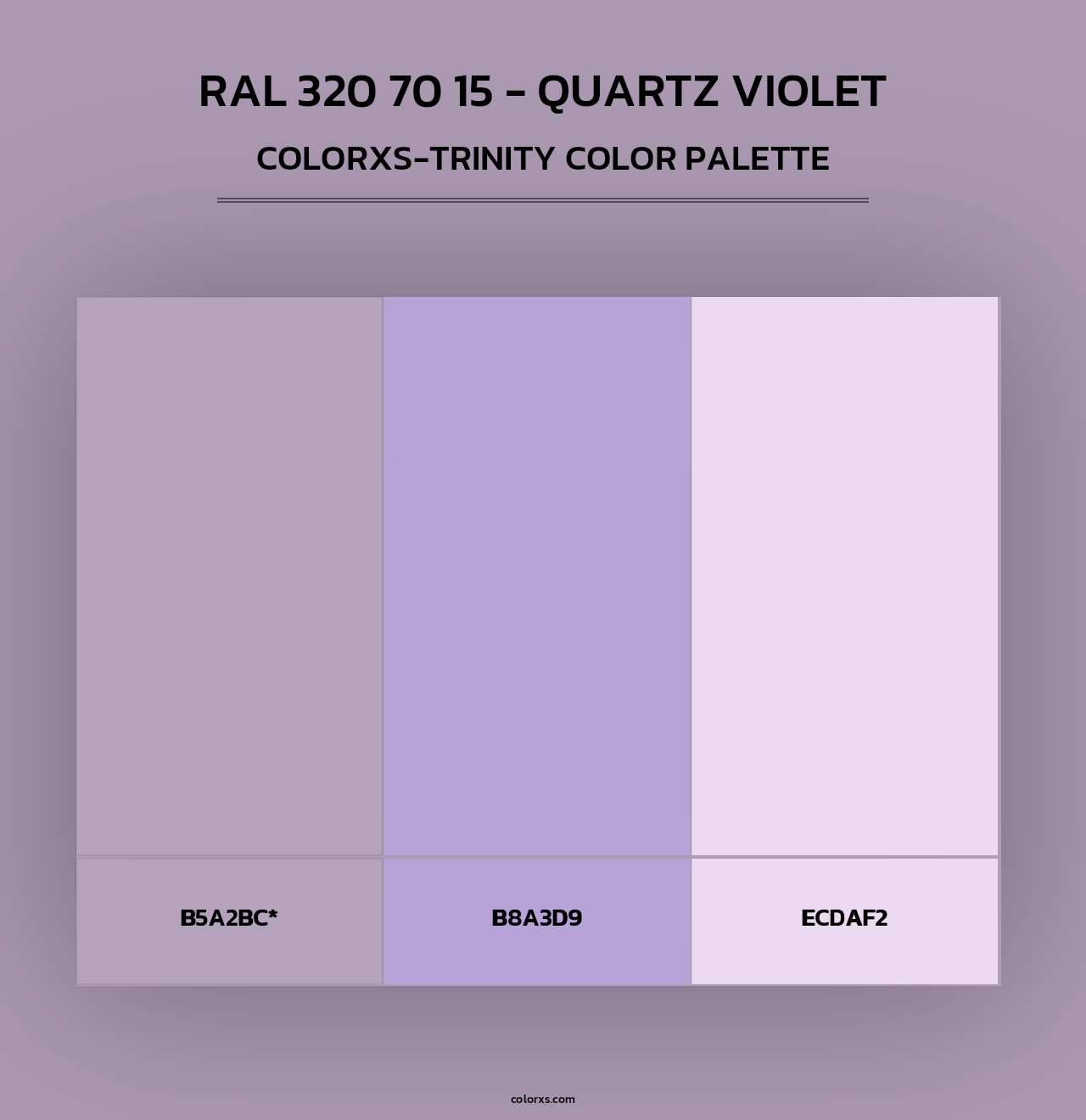 RAL 320 70 15 - Quartz Violet - Colorxs Trinity Palette