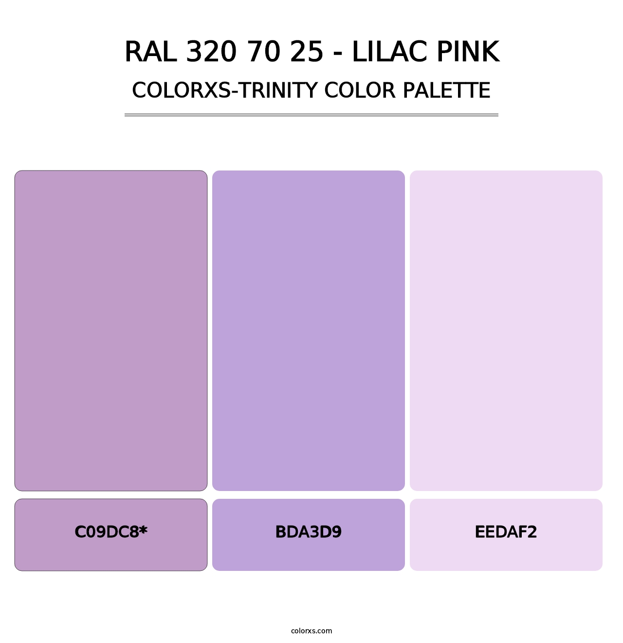 RAL 320 70 25 - Lilac Pink - Colorxs Trinity Palette