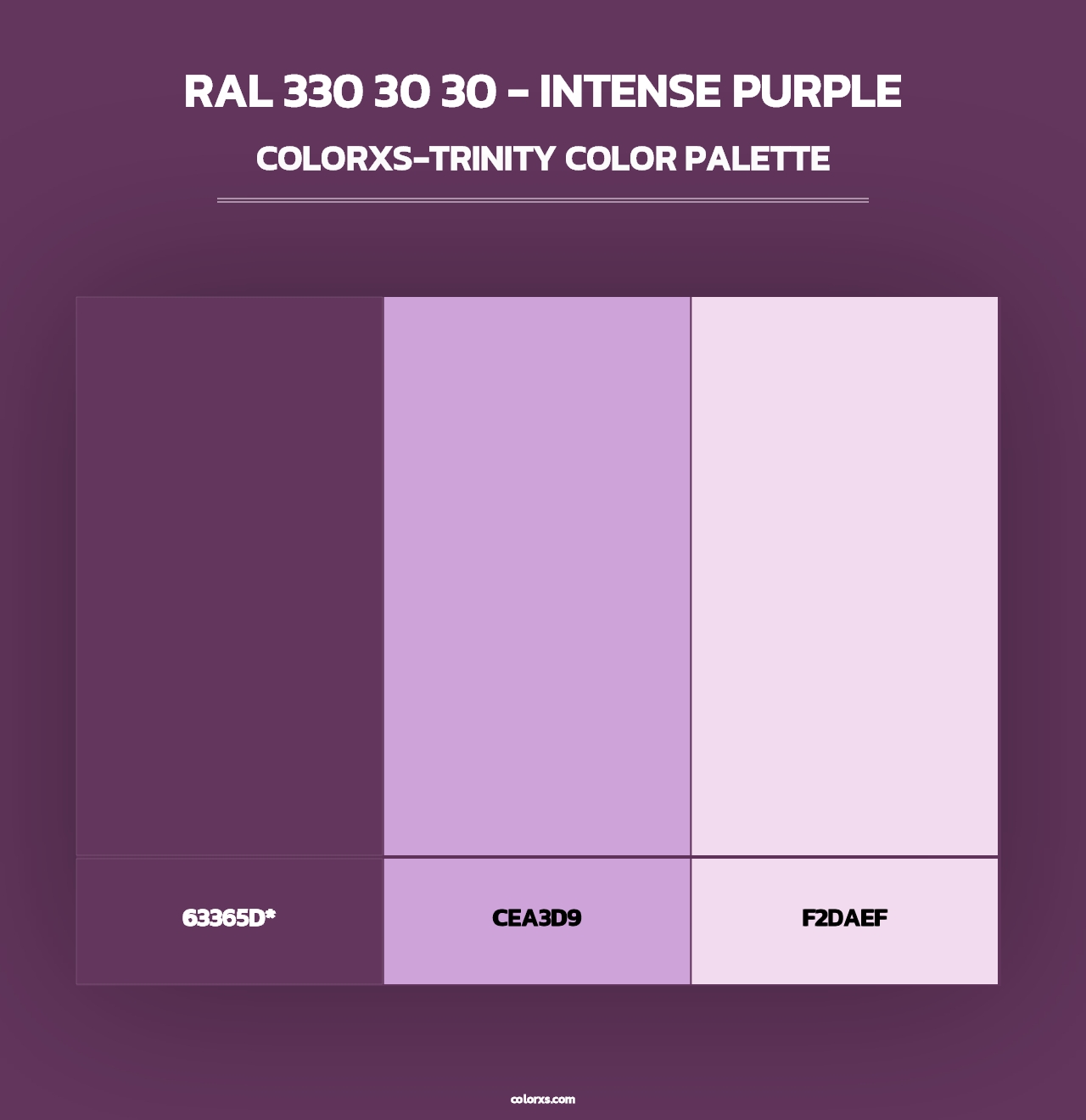 RAL 330 30 30 - Intense Purple - Colorxs Trinity Palette