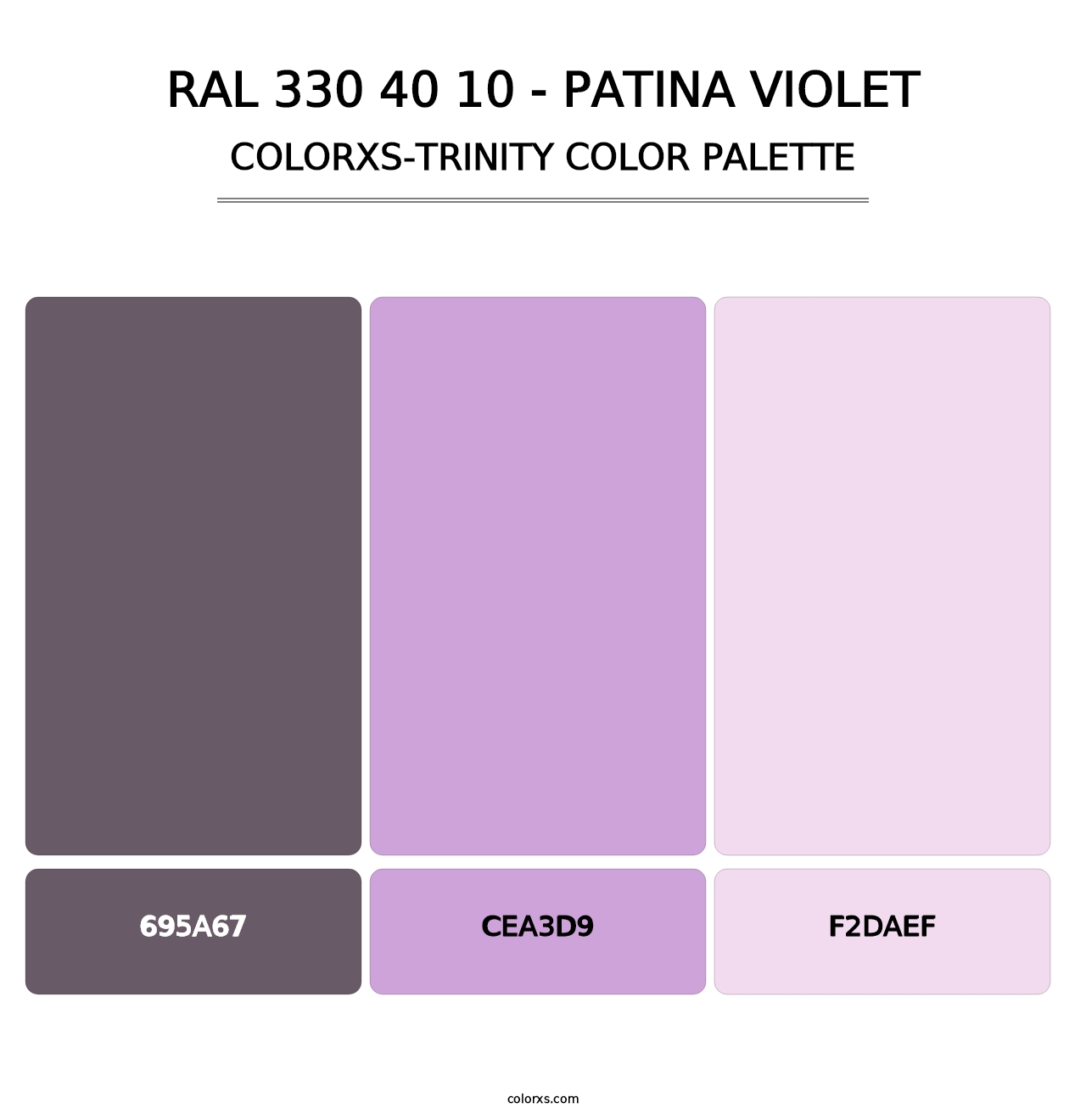 RAL 330 40 10 - Patina Violet - Colorxs Trinity Palette