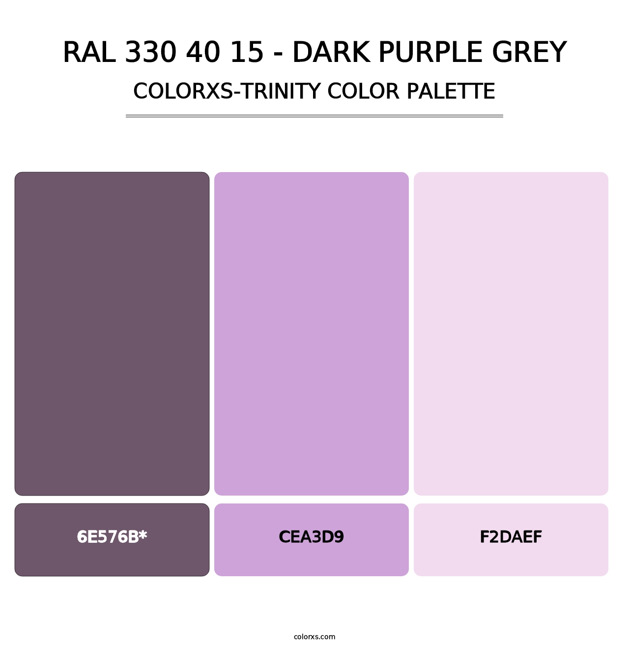 RAL 330 40 15 - Dark Purple Grey - Colorxs Trinity Palette