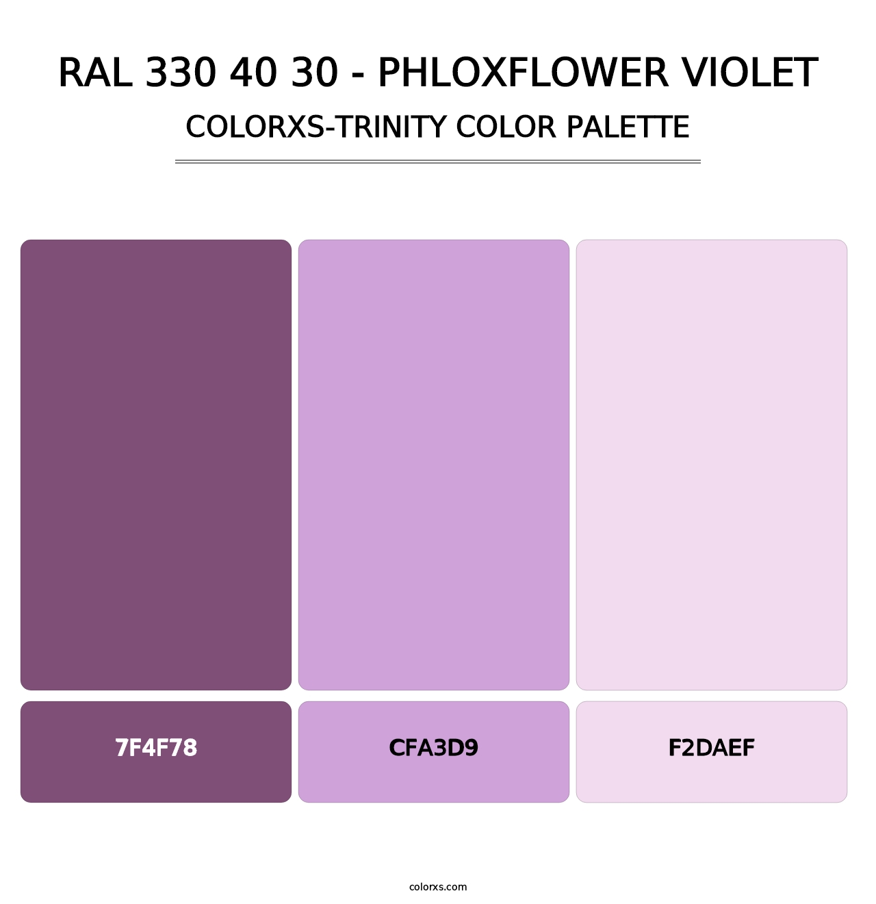 RAL 330 40 30 - Phloxflower Violet - Colorxs Trinity Palette