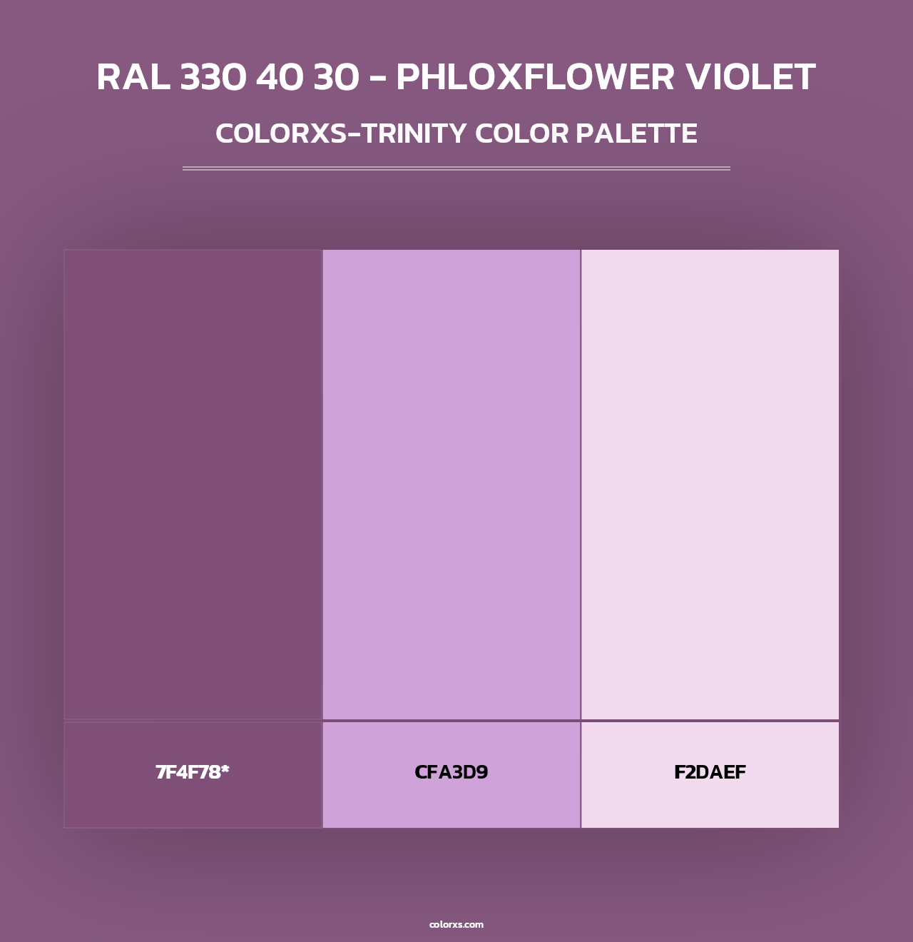 RAL 330 40 30 - Phloxflower Violet - Colorxs Trinity Palette