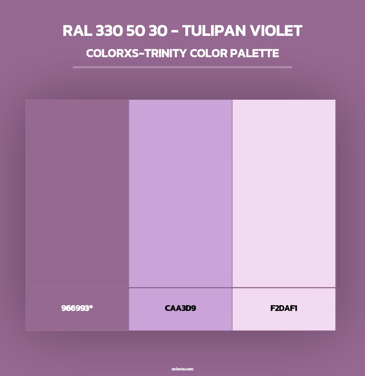 RAL 330 50 30 - Tulipan Violet - Colorxs Trinity Palette