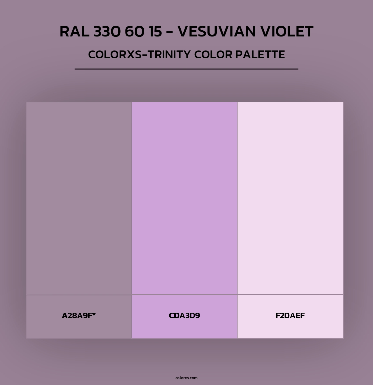 RAL 330 60 15 - Vesuvian Violet - Colorxs Trinity Palette
