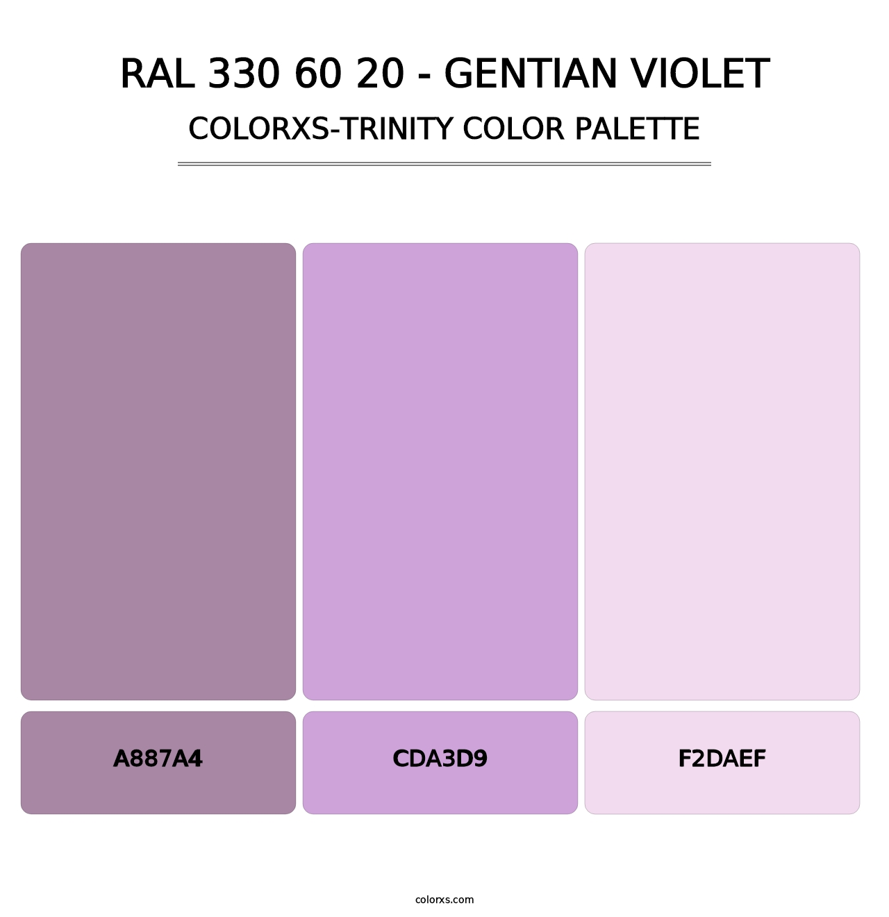 RAL 330 60 20 - Gentian Violet - Colorxs Trinity Palette