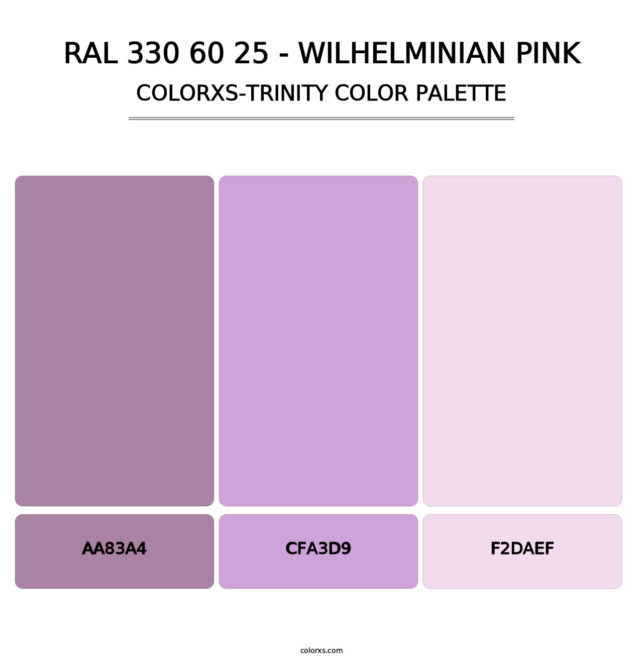 RAL 330 60 25 - Wilhelminian Pink - Colorxs Trinity Palette