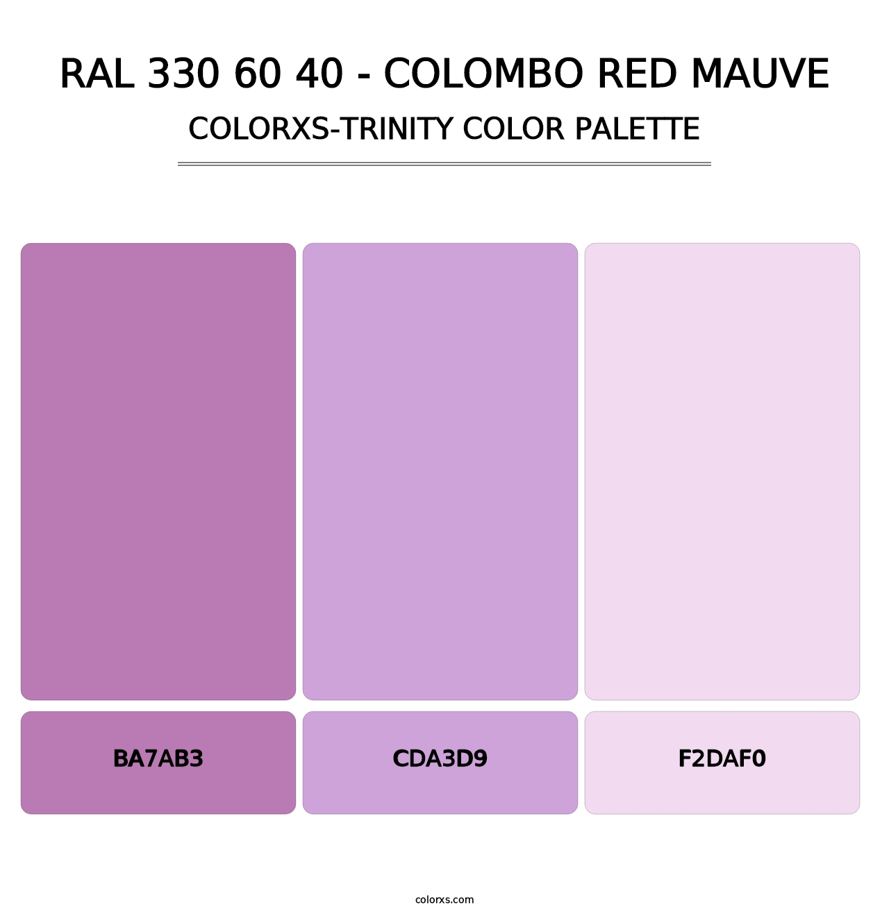 RAL 330 60 40 - Colombo Red Mauve - Colorxs Trinity Palette