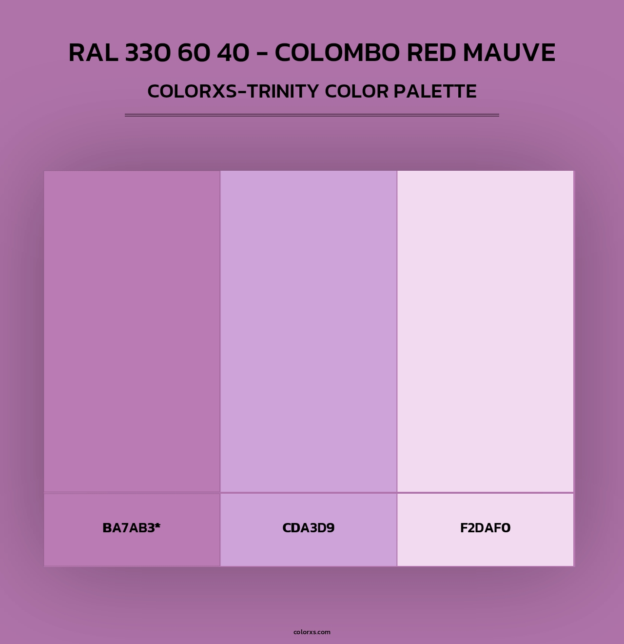 RAL 330 60 40 - Colombo Red Mauve - Colorxs Trinity Palette