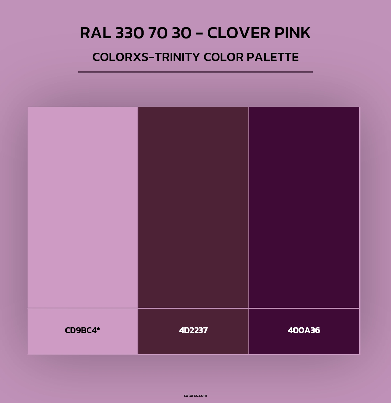 RAL 330 70 30 - Clover Pink - Colorxs Trinity Palette