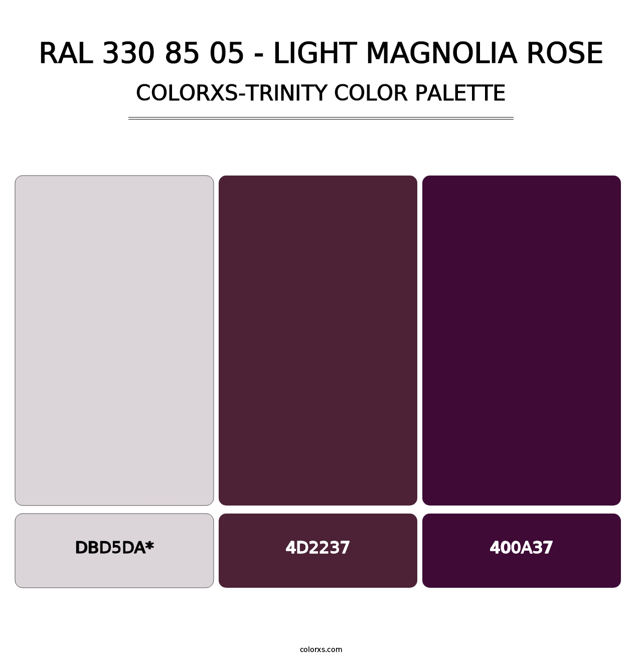 RAL 330 85 05 - Light Magnolia Rose - Colorxs Trinity Palette