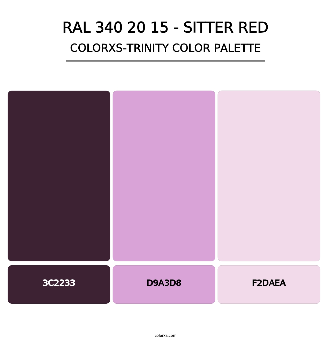 RAL 340 20 15 - Sitter Red - Colorxs Trinity Palette
