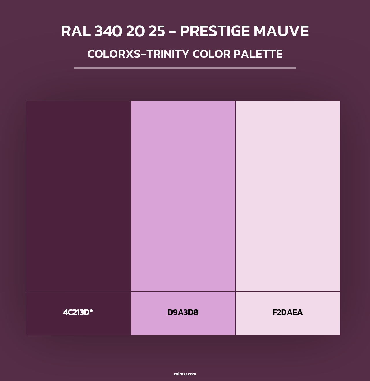 RAL 340 20 25 - Prestige Mauve - Colorxs Trinity Palette