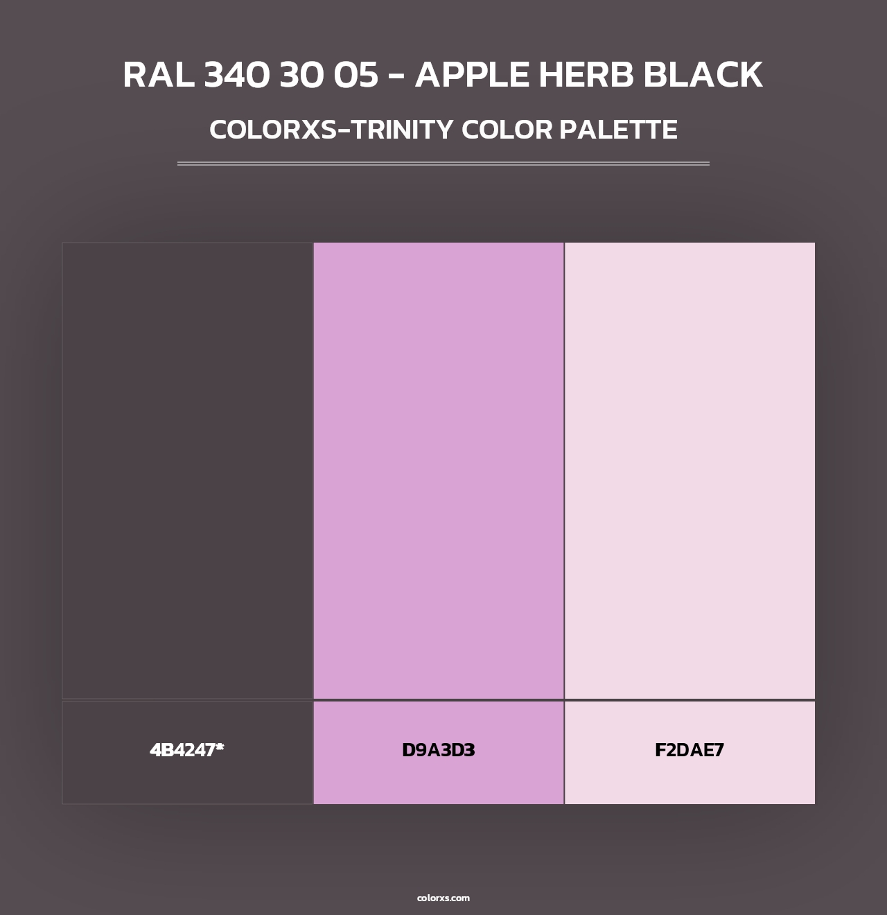 RAL 340 30 05 - Apple Herb Black - Colorxs Trinity Palette