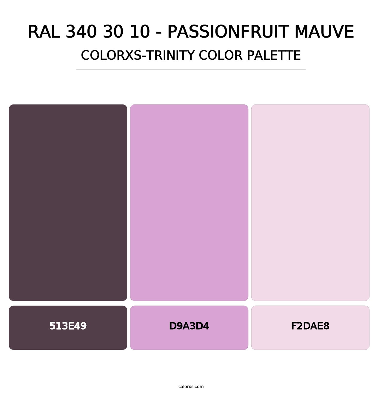 RAL 340 30 10 - Passionfruit Mauve - Colorxs Trinity Palette