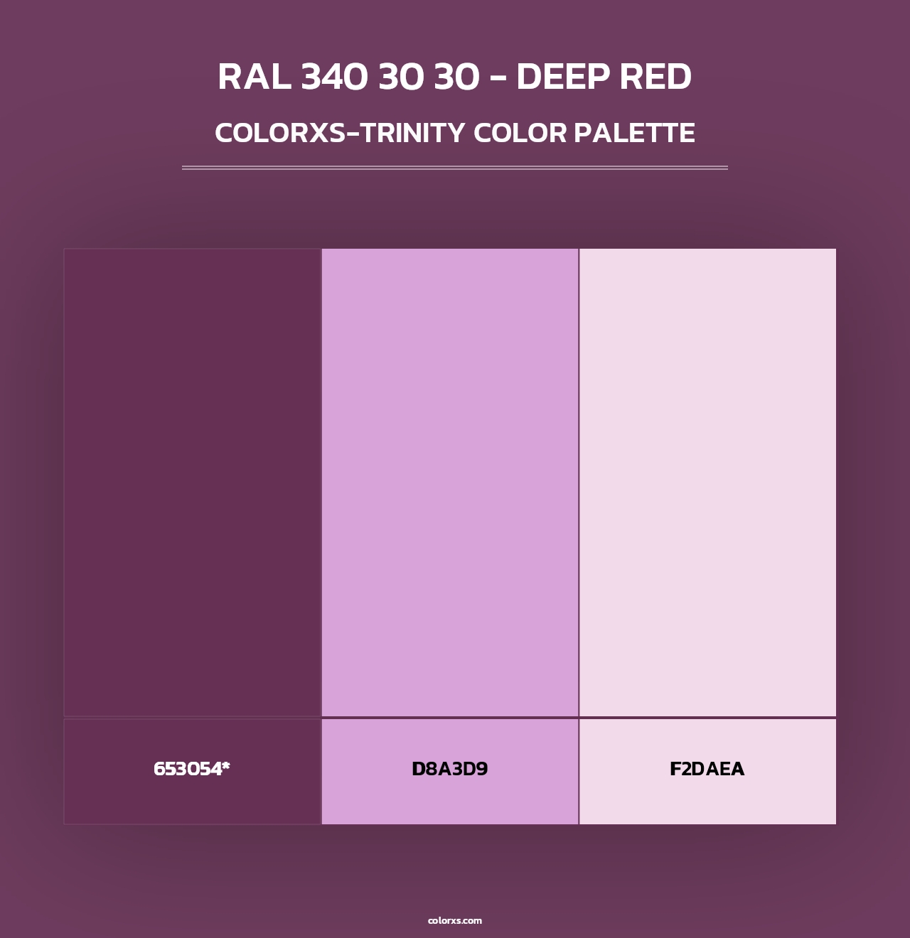 RAL 340 30 30 - Deep Red - Colorxs Trinity Palette