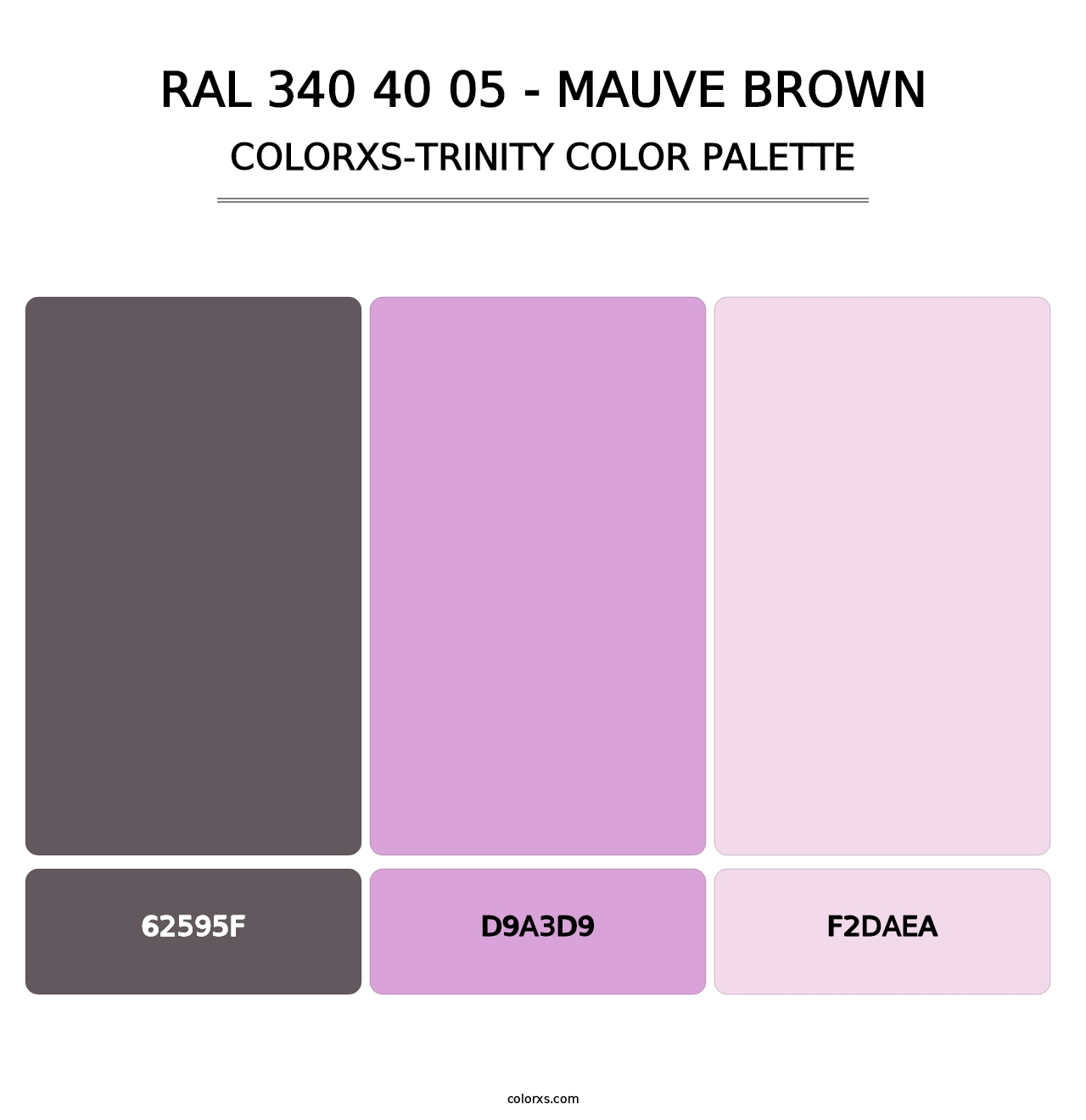 RAL 340 40 05 - Mauve Brown - Colorxs Trinity Palette