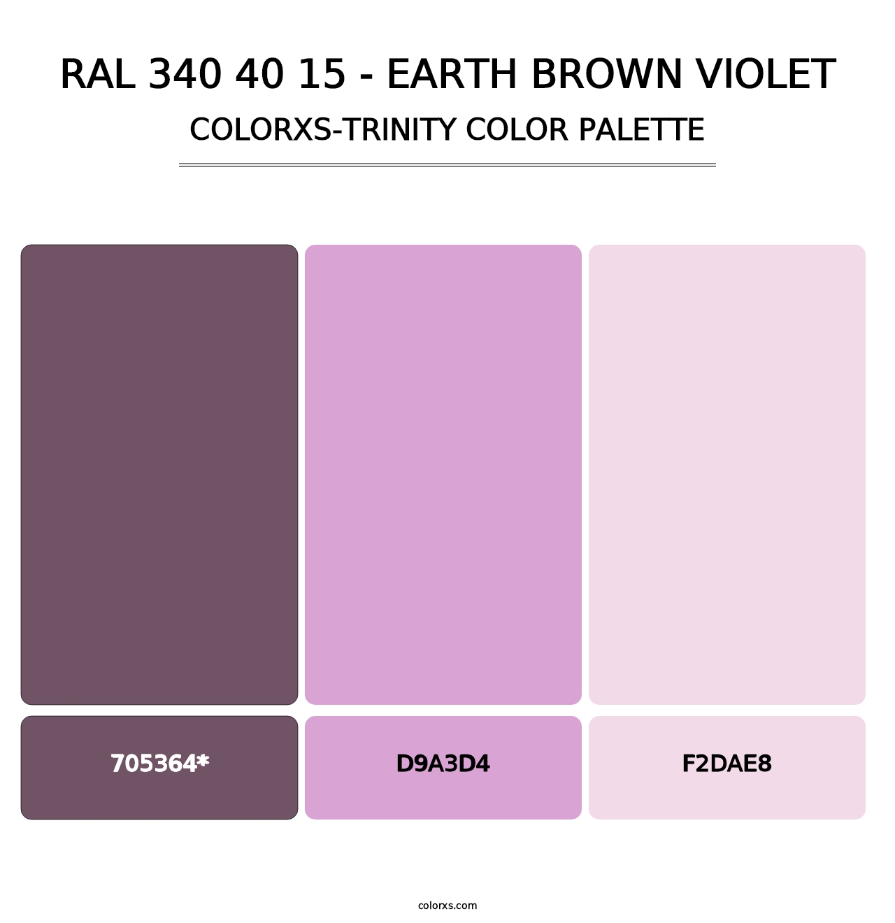 RAL 340 40 15 - Earth Brown Violet - Colorxs Trinity Palette