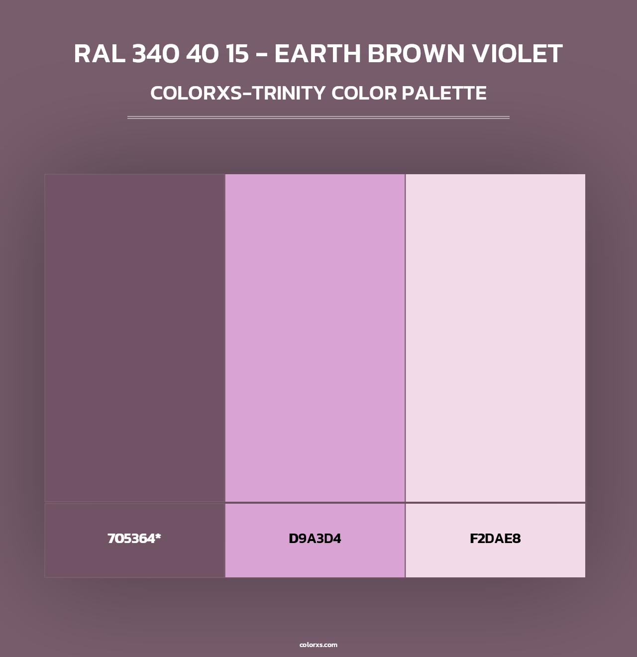 RAL 340 40 15 - Earth Brown Violet - Colorxs Trinity Palette