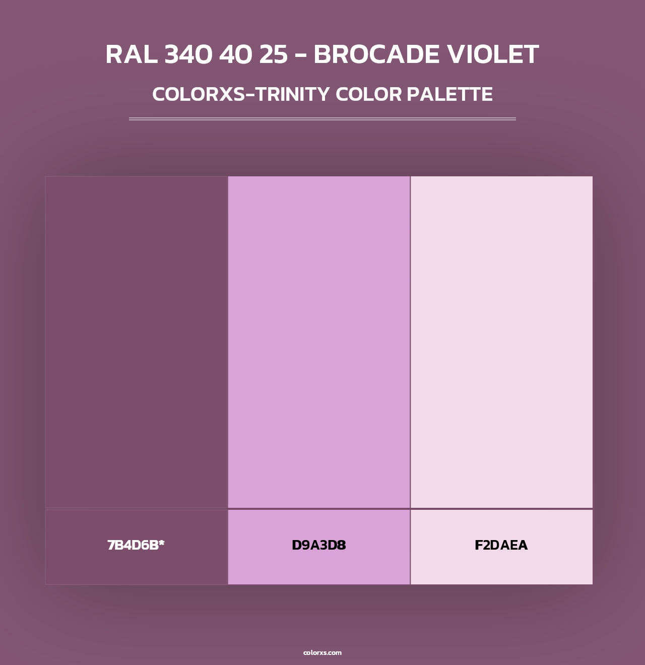 RAL 340 40 25 - Brocade Violet - Colorxs Trinity Palette