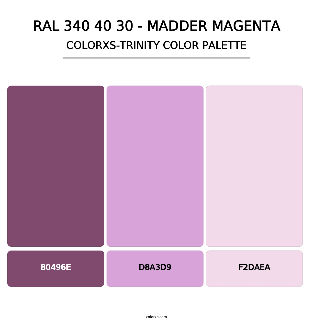 RAL 340 40 30 - Madder Magenta - Colorxs Trinity Palette