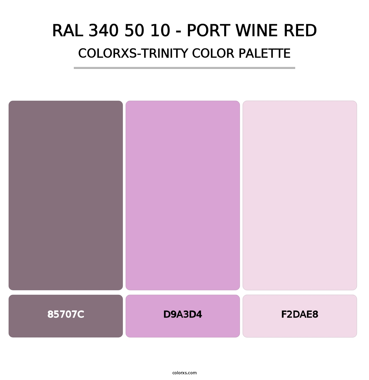 RAL 340 50 10 - Port Wine Red - Colorxs Trinity Palette