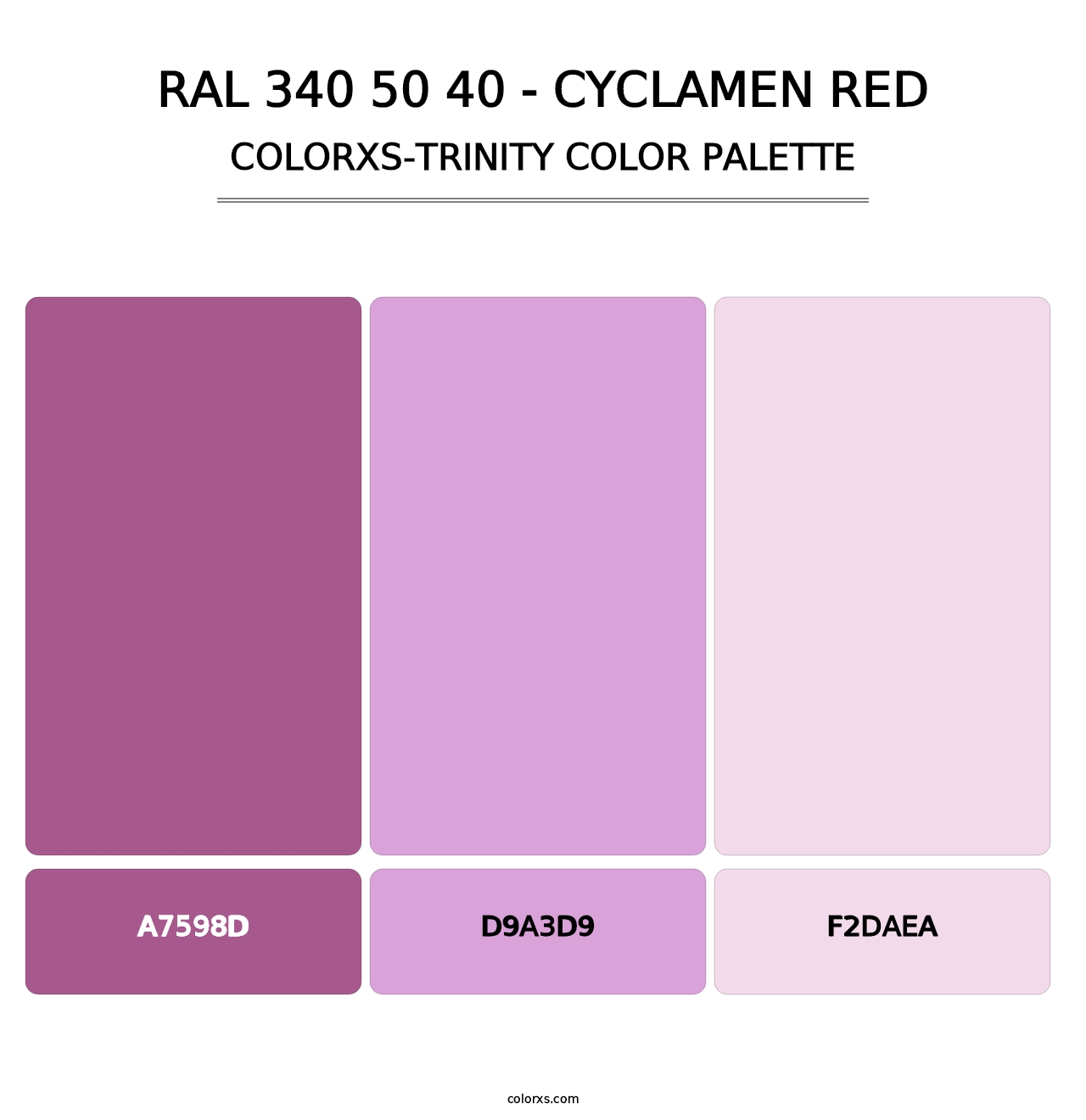 RAL 340 50 40 - Cyclamen Red - Colorxs Trinity Palette