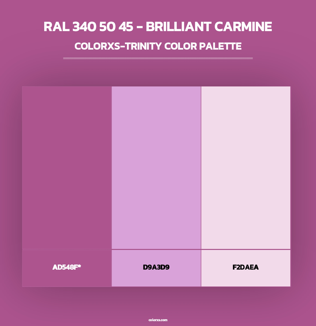 RAL 340 50 45 - Brilliant Carmine - Colorxs Trinity Palette