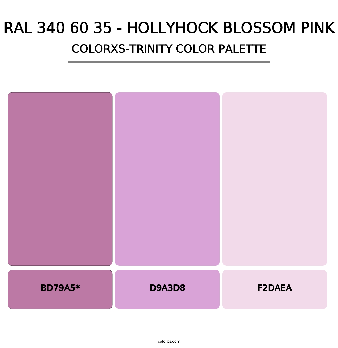 RAL 340 60 35 - Hollyhock Blossom Pink - Colorxs Trinity Palette