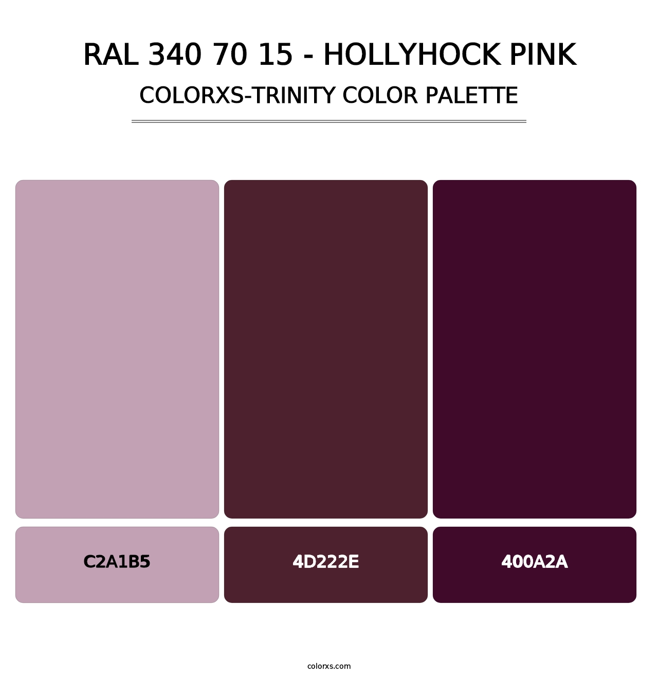 RAL 340 70 15 - Hollyhock Pink - Colorxs Trinity Palette
