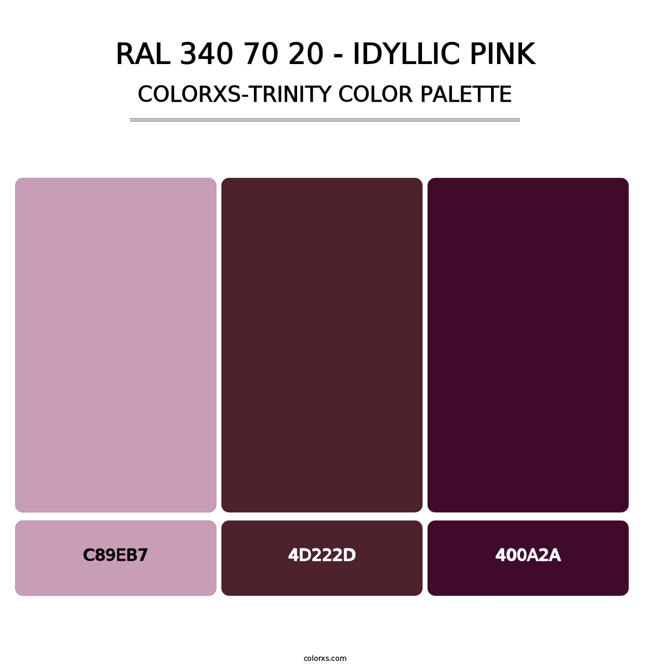 RAL 340 70 20 - Idyllic Pink - Colorxs Trinity Palette