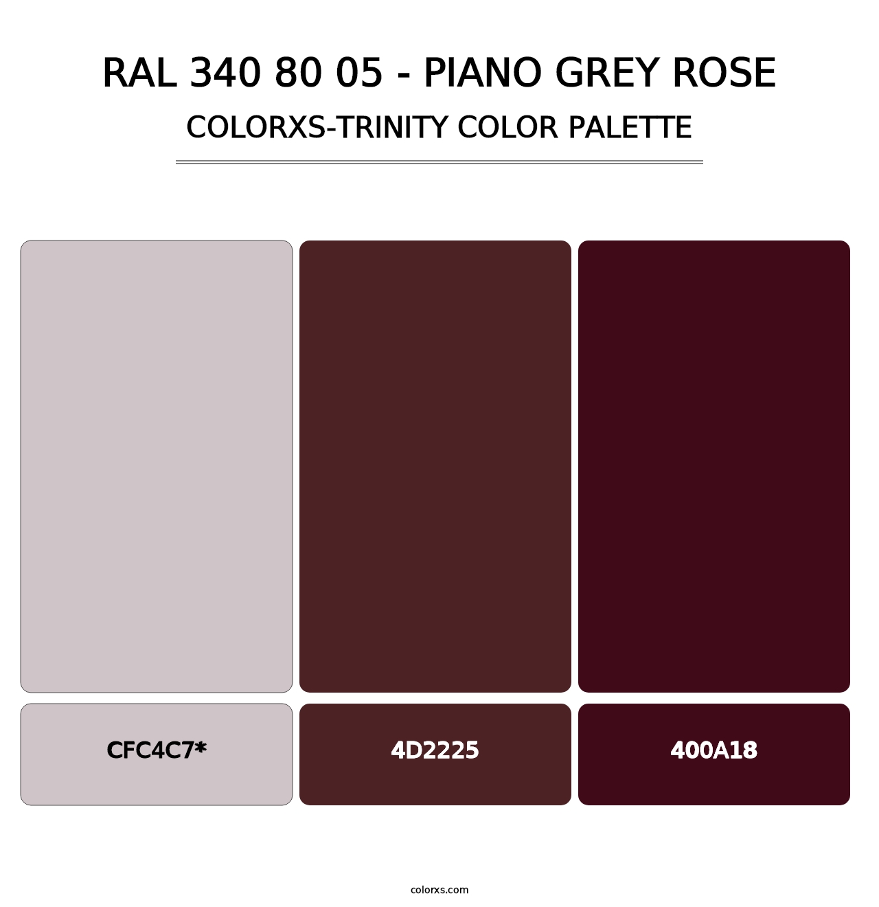 RAL 340 80 05 - Piano Grey Rose - Colorxs Trinity Palette