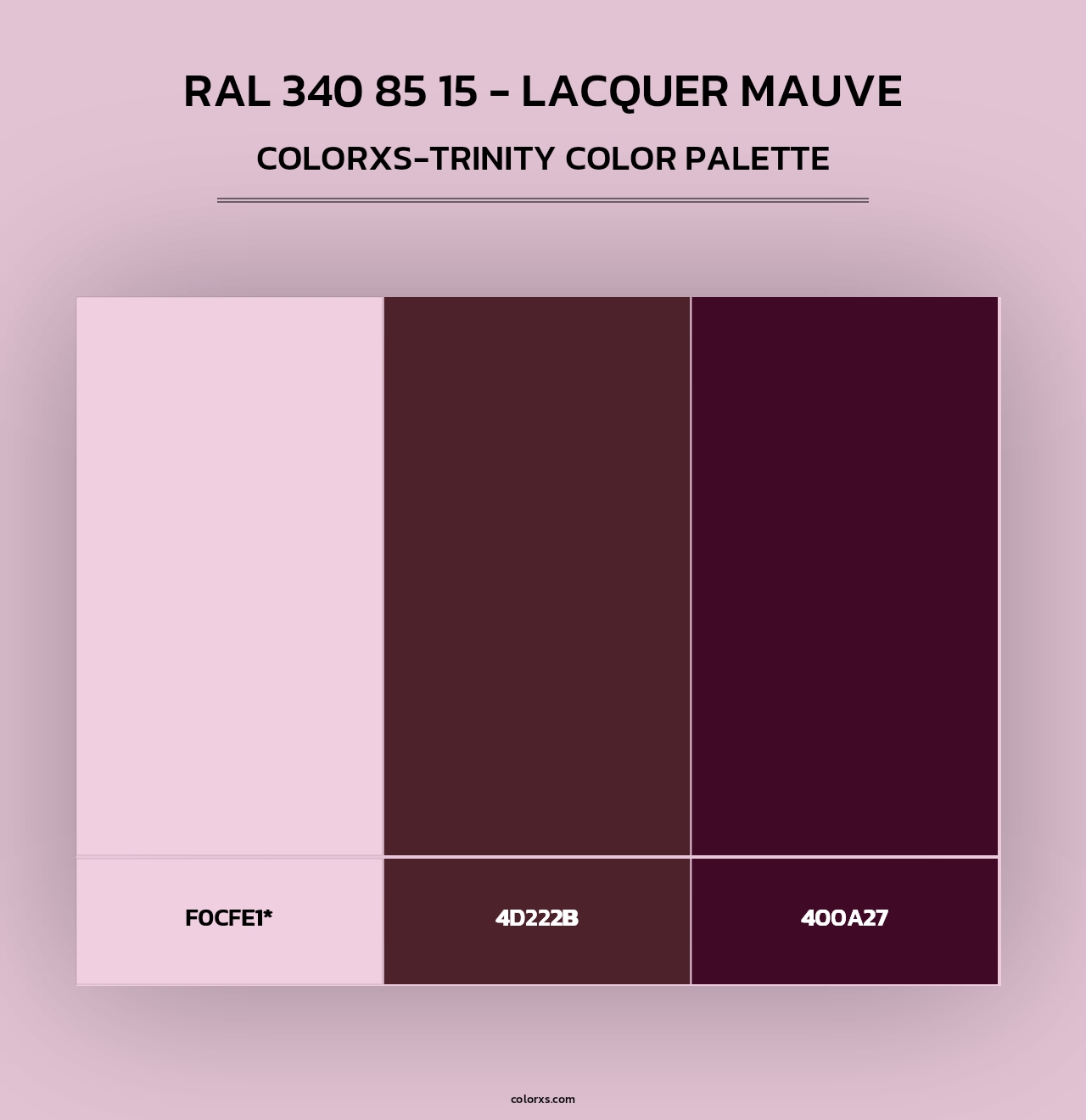 RAL 340 85 15 - Lacquer Mauve - Colorxs Trinity Palette